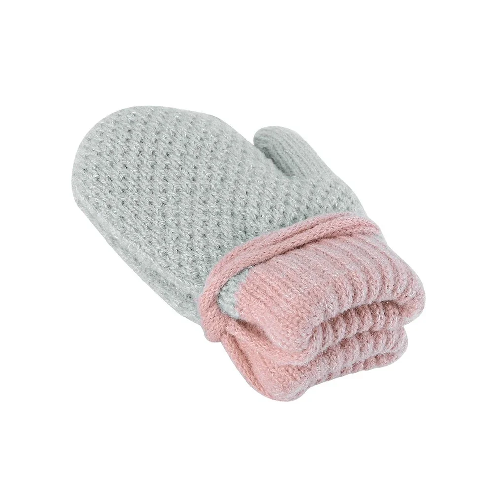 PENINSULA Toddler LOVE Winter Thermal Knit Gloves Mittens String 1-3Y Fit - NWT